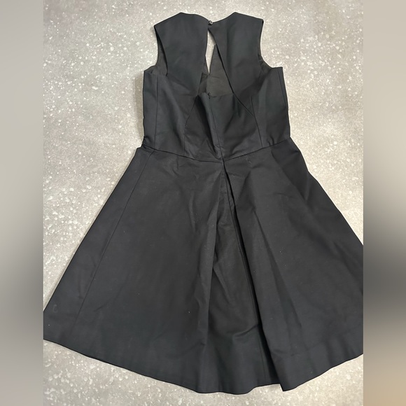 Halston Heritage Split Neck Flare Dress - Picture 7 of 16